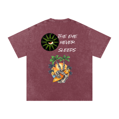 Snow Washed Oversized Cotton T-Shirt