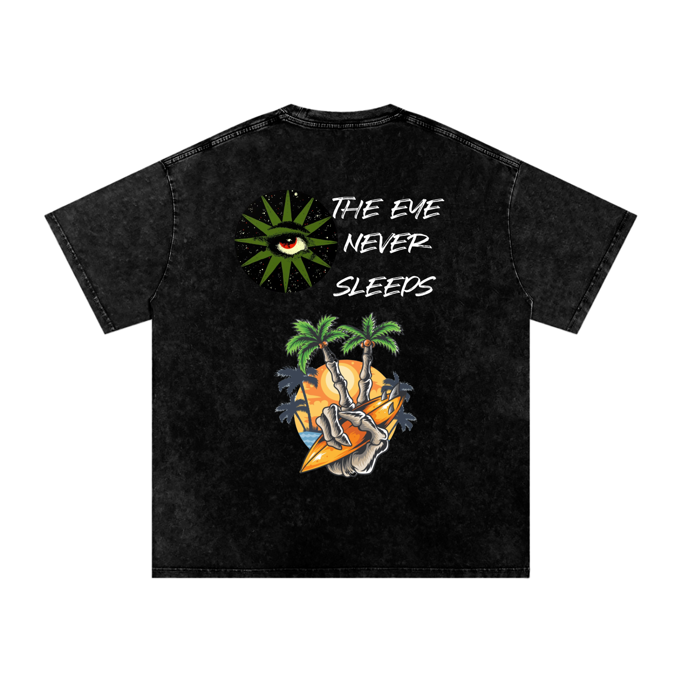 Snow Washed Oversized Cotton T-Shirt