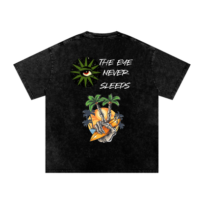 Snow Washed Oversized Cotton T-Shirt