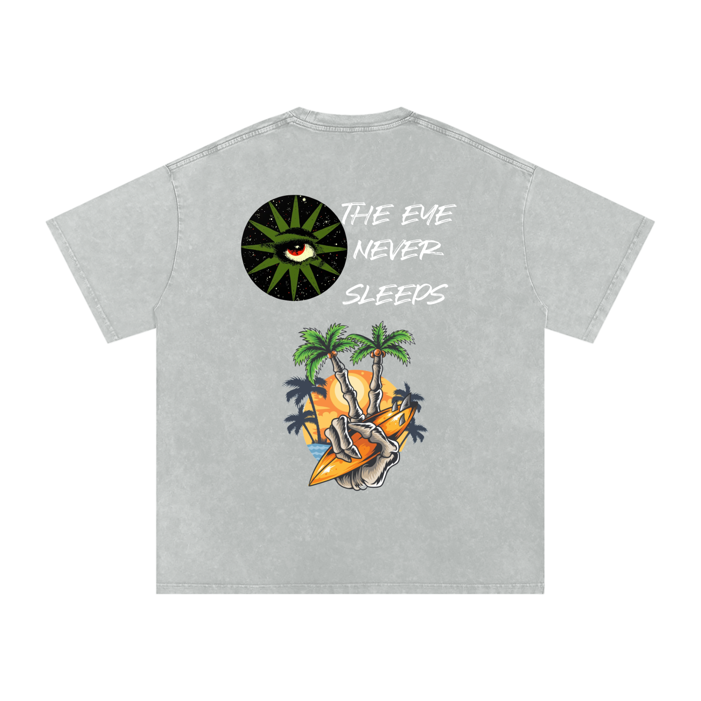 Snow Washed Oversized Cotton T-Shirt