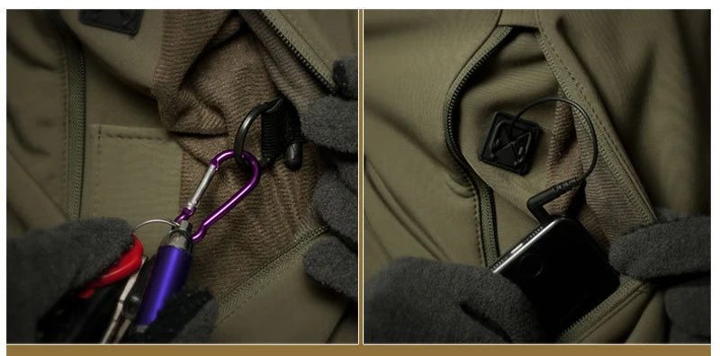 Men's Waterproof/Windproof Tactical Windbreaker - Outdoor Softshell Hooded Jacket