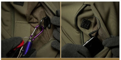 Men's Waterproof/Windproof Tactical Windbreaker - Outdoor Softshell Hooded Jacket