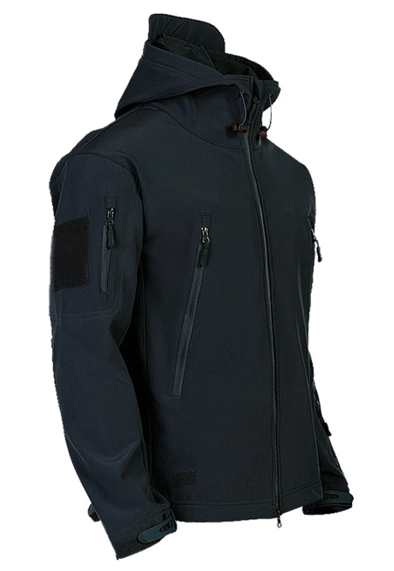 Men's Waterproof/Windproof Tactical Windbreaker - Outdoor Softshell Hooded Jacket