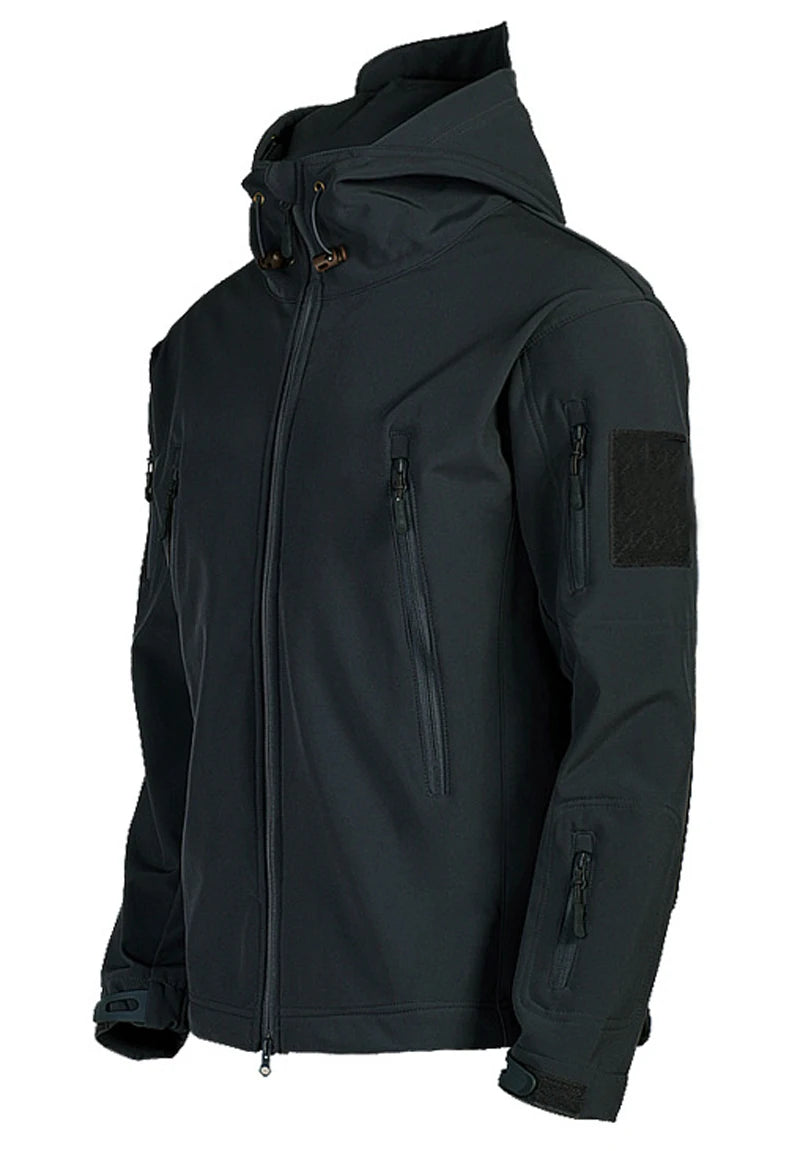 Men's Waterproof/Windproof Tactical Windbreaker - Outdoor Softshell Hooded Jacket