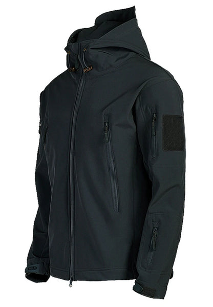 Men's Waterproof/Windproof Tactical Windbreaker - Outdoor Softshell Hooded Jacket