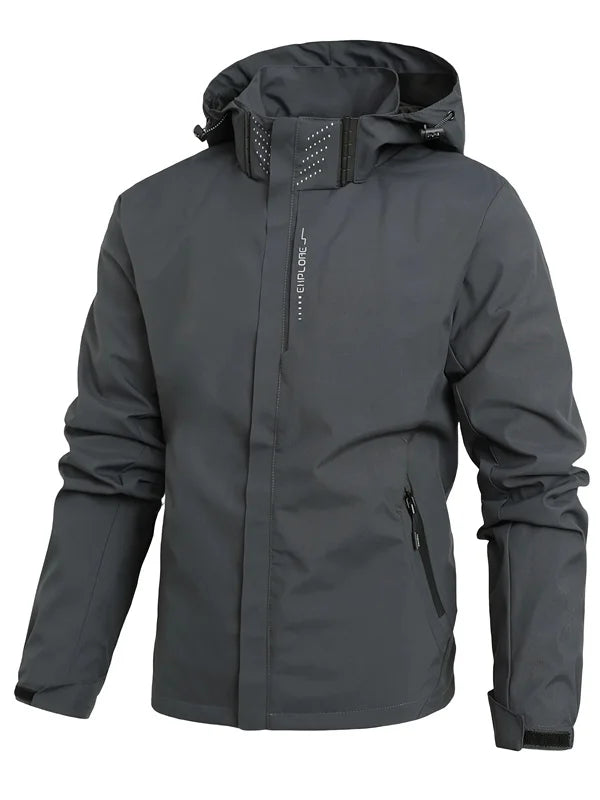 Men’s Waterproof Rain Jacket Lightweight Hooded Windbreaker for Outdoors wear
