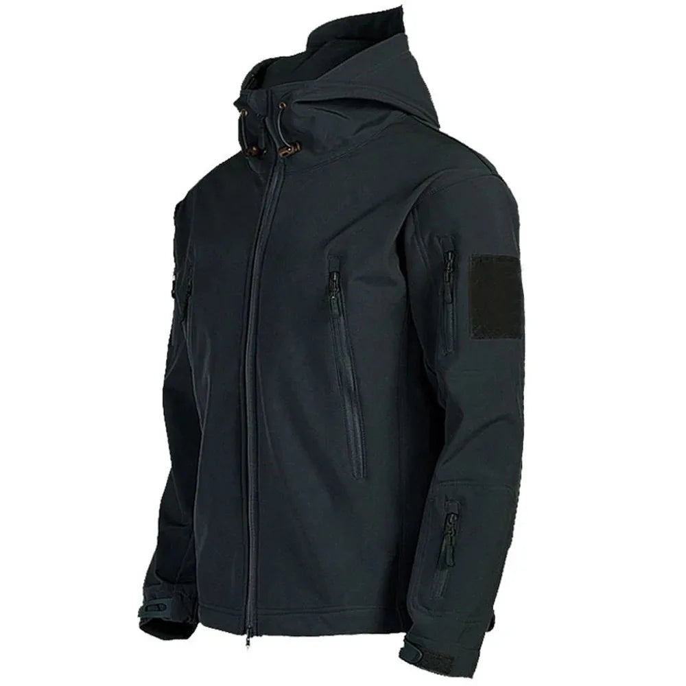 Men's Waterproof/Windproof Tactical Windbreaker - Outdoor Softshell Hooded Jacket